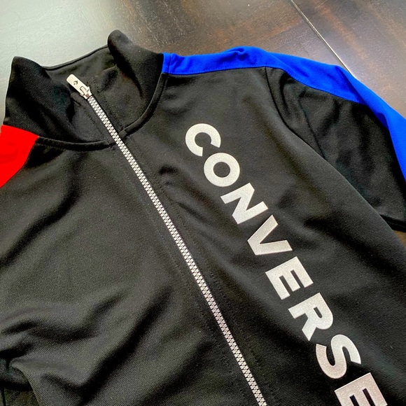 BOYS BLACK LOGO ZIP-UP TRACK JACKET SIZE - Picture 5 of 10